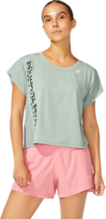 Alternative image view of SMSB RUN SS TOP, Slate Grey/Graphite Grey