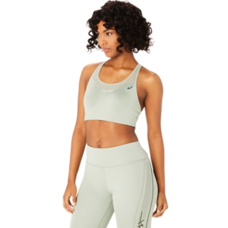 Women's ACCELERATE BRA, Olive Grey, Sports Bras