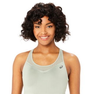 Women's ASICS PADDED BRA, Mantle Green/Olive Grey, Sports Bras​