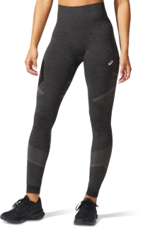 WOMEN'S SEAMLESS TIGHT, Performance Black/Graphite Grey, Tights & Leggings