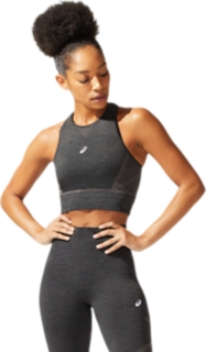 Women's Seamless Cropped Tank Top - All In Motion™ Black XS