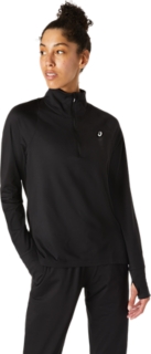 WOMEN'S THERMOPOLIS HALF ZIP, Performance Black, Long Sleeve Shirts