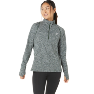 Women's half zip outlet running top grey