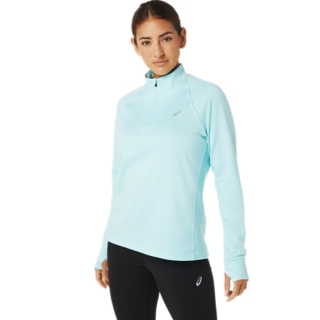 WOMEN'S THERMOPOLIS 1/4 ZIP | Clear Blue Heather | Long Sleeve Shirts ...