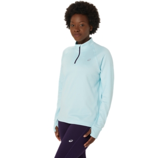 Women's long sleeve clearance half zip running top