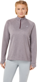 WOMEN'S THERMOPOLIS 1/4 ZIP, Deep Mars Heather