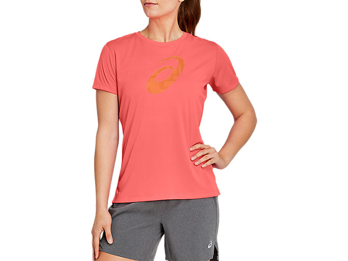 Image 1 of 4 of Women's Papaya/Sun Peach SPORT GPX TOP Women's Sports Short Sleeve Shirts