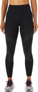 WOMEN'S RACE HIGH WAIST TIGHT, Performance Black, Tights & Leggings