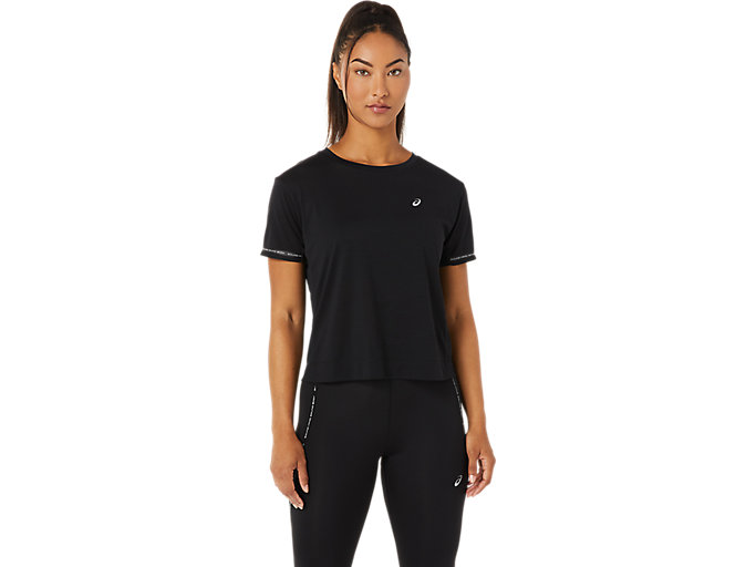 Image 1 of 7 of RACE CROP TOP color Performance Black