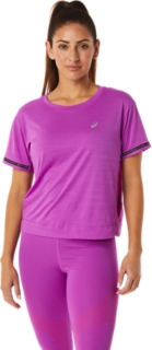 WOMEN'S RACE CROP TOP, Orchid, T-Shirts & Tops