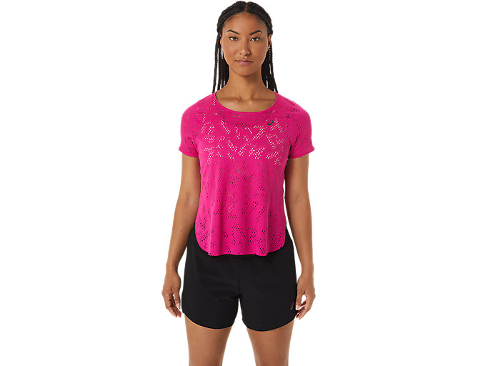 Image 1 of 6 of Women's Pink Rave VENTILATE ACTIBREEZE SS TOP Women's Sports Short Sleeve Shirts