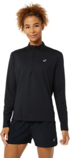 WOMEN'S READY-SET HALF ZIP | Performance Black | Long Sleeve