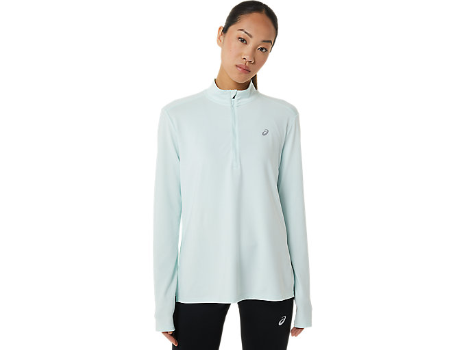 Image 1 of 5 of WOMEN'S READY-SET HALF ZIP color Soothing Sea