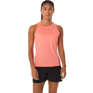 Women's SILVER TANK, Papaya, Singlets