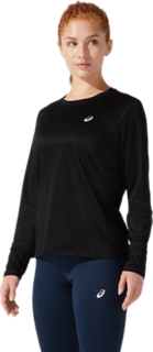 Women\'s CORE LS TOP | Performance Black | Long Sleeve Shirts | ASICS PL