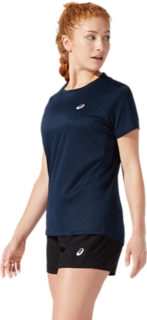 Asics t shirt store femme deepblue