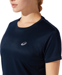 Asics t shirt store fille deepblue