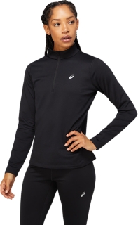 UNISEX CORE LS 1/2 ZIP WINTER TOP, Performance Black, Site Catalog - ASICS  EU