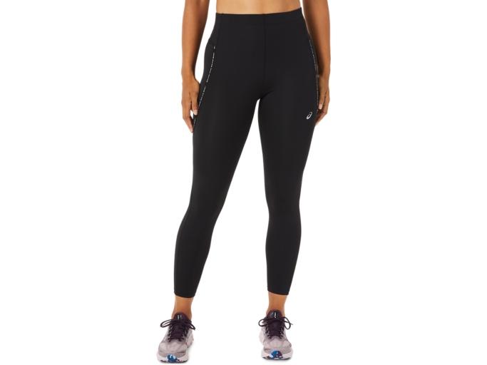 Buy Asics women sport fit brand logo running leggings black Online