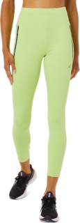 WOMEN'S RACE HIGH WAIST TIGHT, Lime Green, Tights & Leggings