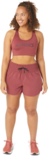 Women's ASICS PADDED BRA, Brisket Red/Port Royal, Sports Bras​