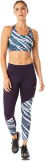 WOMEN'S WILD CAMO 7/8 TIGHT, Night Shade/Velvet Pine, Tights & Leggings