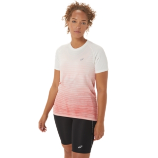 Women's SS TOP | Cream/Papaya | Short Sleeve Shirts | ASICS