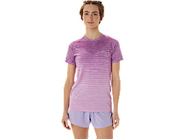 Alternative image view of SEAMLESS SHORT SLEEVED TOP,  Orchid/Lavender Glow
