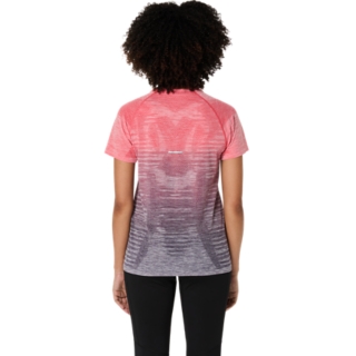 SEAMLESS SS TOP, Coral Reef/Greyish Purple