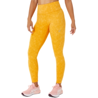 WOMEN'S RUNKOYO JACQUARD TIGHT, Tiger Yellow, Tights & Leggings