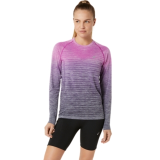 SEAMLESS LS TOP Women Bold Magenta Blue Expanse Damen Oberteile mit langen Armeln ASICS DE