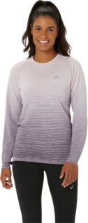 WOMEN'S SEAMLESS LONG SLEEVE TOP, Watershed Rose/Dusty Mauve