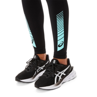 Women's STRIPE TIGHT, Performance Black/ Clear Blue