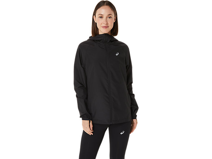 Image 1 of 8 of Women's Performance Black RUN HOOD JACKET Chaquetas y chalecos para mujer