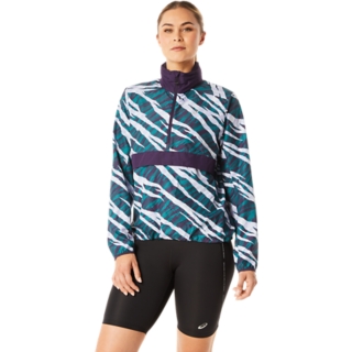 Suri Dominante Alcanzar Women's WILD CAMO ANORAK | Night Shade/Velvet Pine | Chaquetas Y Chalecos |  ASICS