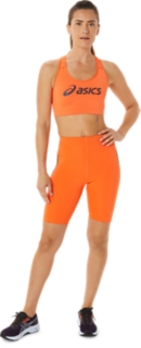 Women's CORE ASICS LOGO BRA, Nova Orange/Night Shade, Sport-BHs