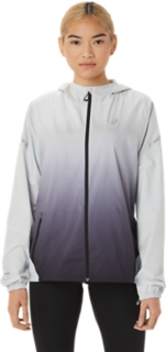 WOMEN'S LITE-SHOW JACKET | Glacier Grey/Performance Black | Jackets &  Outerwear | ASICS