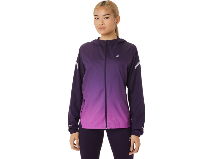 WOMEN\'S LITE-SHOW JACKET | Night Shade/Orchid | Jackets & Outerwear | ASICS