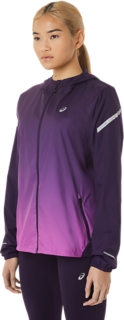 WOMEN\'S LITE-SHOW JACKET | & | Shade/Orchid | ASICS Outerwear Night Jackets
