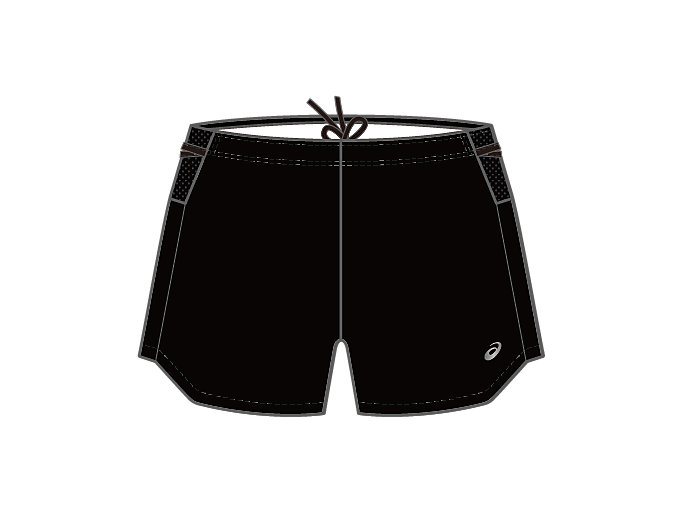ウイメンズランニングマルチポケット4インチパンツ パフォーマンスブラック レディース ショートパンツ【ASICS公式】 福岡大学ハーフパンツ on the court