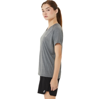 WOMEN'S READY-SET LYTE V-NECK | Dark Grey Heather | T-Shirts