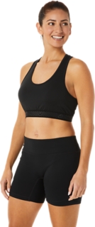 Women's METARUN BRA, Performance Black, Sports Bras