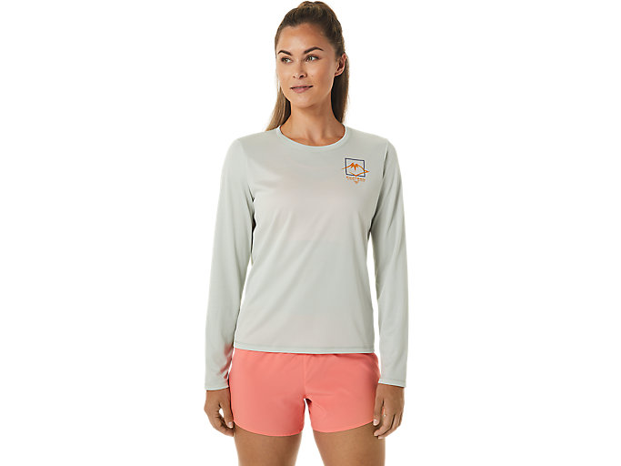 Image 1 of 6 of Women's Light Sage FUJITRAIL LOGO LONG SLEEVED TOP Womens Long Sleeved Tops