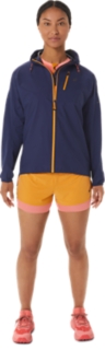 WOMEN'S FUJITRAIL 2-N-1 SHORT, Sandstorm/Papaya, Shorts & Pants