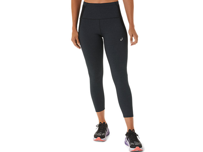 Image 1 of 9 of Women's Performance Black Heather DISTANCE SUPPLY 7/8 TIGHT Women's Running & Sports Tights & Leggings