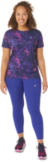 WOMEN'S DISTANCE SUPPLY 7/8 TIGHT, Eggplant Heather, Tights & Leggings