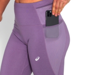 WOMEN'S DISTANCE SUPPLY 7/8 TIGHT, Violet Quartz Heather, Tights &  Leggings