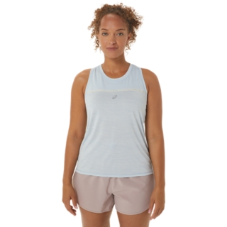 Women's RACE TANK, Sky/Cream, Singlets