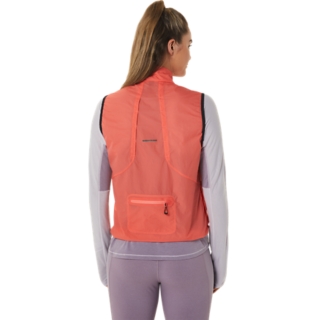 METARUN PACKABLE VEST Women Papaya Women s Jackets Vests ASICS Outlet UK