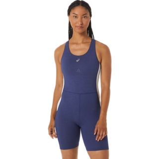 Women's NAGINO 4IN RUN SHORT, Indigo Blue, Calças Curtas